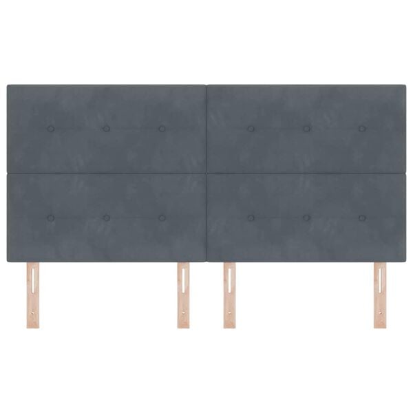 vidaXL T&ecirc;te de lit avec t&ecirc;te de lit Gris fonc&eacute; 180 cm Cuir synth&eacute;tique