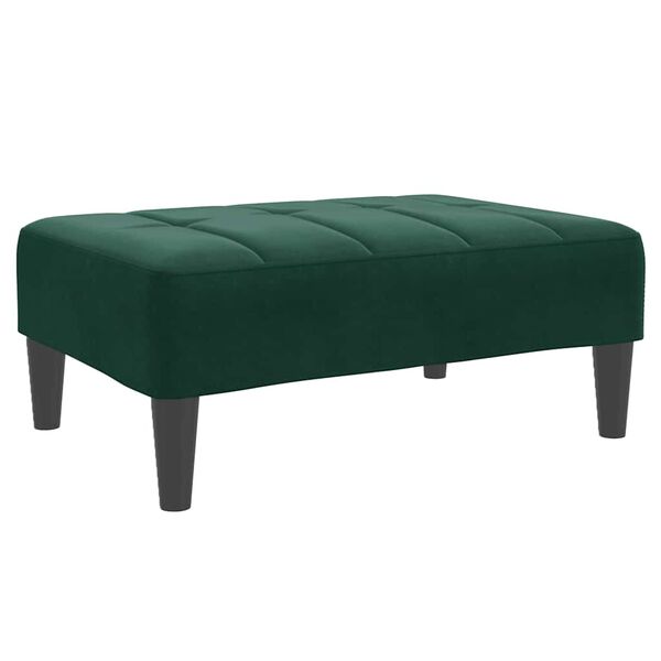 vidaXL Repose-pied vert fonc&eacute; 77x55x31 cm velours