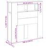 vidaXL Tête de lit à LED vieux bois 100x18,5x103,5cm bois d'ingénierie