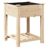 vidaXL Cache-pot de jardin avec &eacute;tag&egrave;re Beige 60,5 x 60 x 76,5 cm