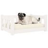 vidaXL Lit pour chien Blanc 65,5x50,5x28 cm Bois de pin solide
