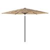 vidaXL Parasol de jardin avec mât en acier marron 288x288x225 cm