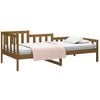 vidaXL Lit de jour sans matelas marron miel 90x190 cm bois pin massif