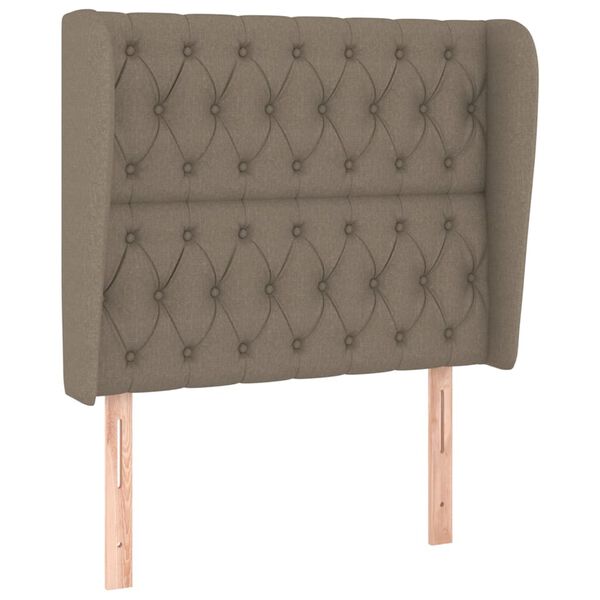 vidaXL T&ecirc;te de lit avec oreilles Taupe 103x23x118/128 cm Tissu