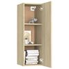 vidaXL Meuble TV Ch&ecirc;ne sonoma 30,5x30x90 cm Bois d&rsquo;ing&eacute;nierie