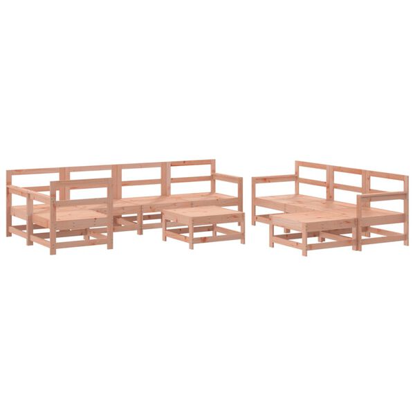 vidaXL Salon de jardin 10 pcs avec coussins bois massif douglas
