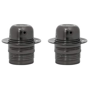 vidaXL Douilles de lampe 2 pcs noir brillant E27
