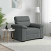 vidaXL Fauteuil gris fonc&eacute; 100x81x84 cm tissu