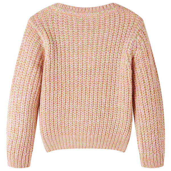 Pull-over tricot&eacute; pour enfants rose doux 104