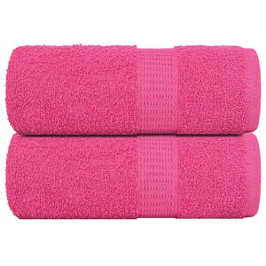 vidaXL Serviettes de toilette FROGN 2 pi&egrave;ces Rose 30x30 cm 360 g/m&sup2;