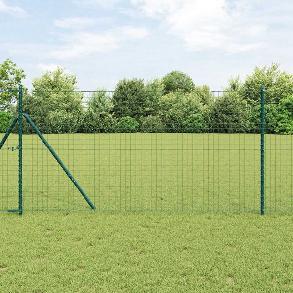 vidaXL Clôture Euro Vert 1.4 x 10 m Fer revêtu de PVC