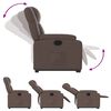 vidaXL Fauteuil inclinable marron similicuir