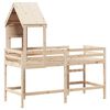 vidaXL Lit superpos&eacute; avec &eacute;chelle et toit sans matelas 90x190 cm
