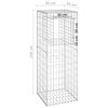 vidaXL Poteaux à panier de gabion 2 pcs 50x50x140 cm Fer