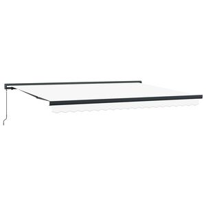 vidaXL Auvent r&eacute;tractable Blanc 4 &times; 3 m Toile et Aluminium