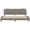 vidaXL Cadre de lit sans matelas Hvar taupe 200x200 cm tissu