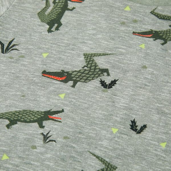 T-shirt pour enfants m&eacute;lange kaki clair 128