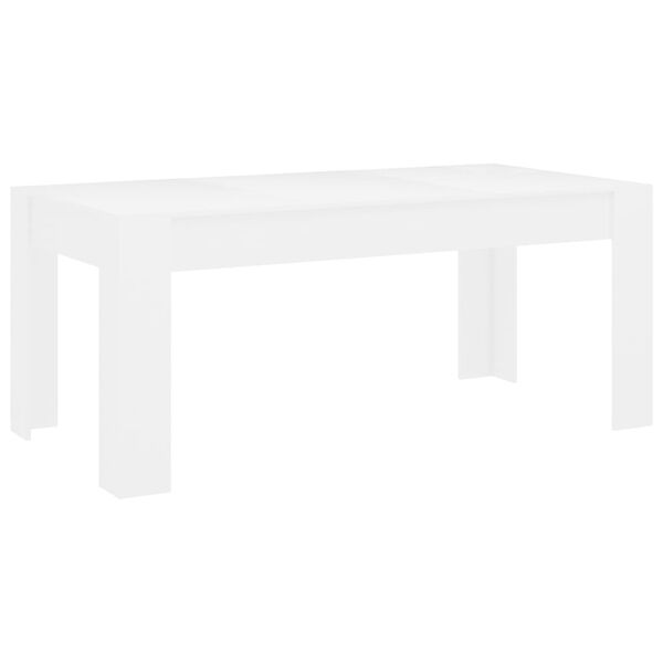 vidaXL Table de salle &agrave; manger Blanc 180 x 90 x 76 cm Agglom&eacute;r&eacute;