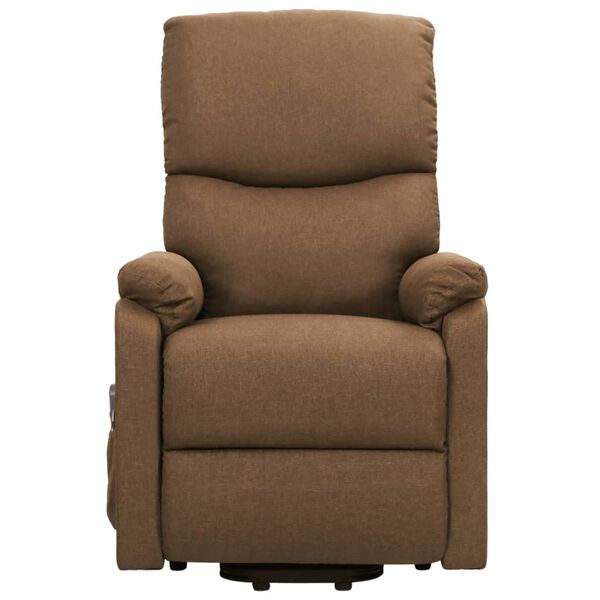 vidaXL Fauteuil de massage Taupe Tissu