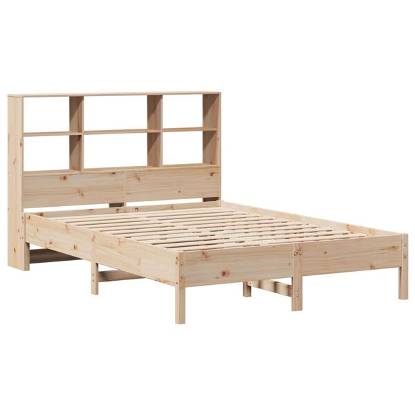 vidaXL Lit biblioth&egrave;que sans matelas 140x200 cm bois massif de pin