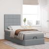 vidaXL Cadre de lit ottoman avec matelas gris clair 80x200 cm tissu