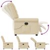 vidaXL Fauteuil inclinable de massage &eacute;lectrique cr&egrave;me tissu