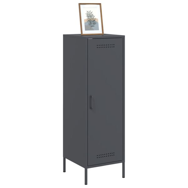 vidaXL Buffet haut anthracite 36x39x113 cm acier