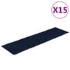 vidaXL Tapis d'escalier autocollants 15 pi&egrave;ces 76 x 20 cm Bleu marine Rectangulaire