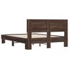 vidaXL Cadre de lit sans matelas ch&ecirc;ne marron 120x200 cm