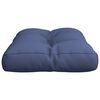 vidaXL Coussin de palette bleu marine 60x40x12 cm tissu