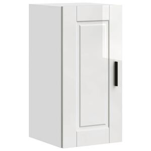 vidaXL Armoire murale de cuisine Porto blanc brillant bois ing&eacute;nierie