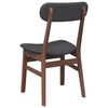 vidaXL Chaises &agrave; manger coussins 2 pcs marron bois massif caoutchouc