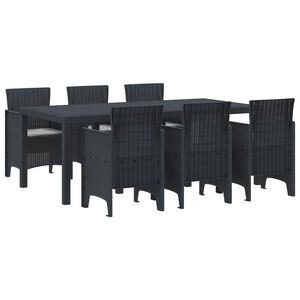 vidaXL Ensemble de salle à manger pour jardin 7 pcs Anthracite