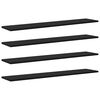 vidaXL &Eacute;tag&egrave;re &agrave; livres 3 niveaux 4 pc 100 x 20 x 1,5 cm Noir