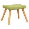 vidaXL Chaise de relaxation avec tabouret Vert Tissu