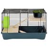 vidaXL Cage pour hamsters gris 58x32x36 cm polypropylène et métal