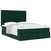 vidaXL Cadre de lit ottoman avec matelas vert fonc&eacute; 140x200 cm velours