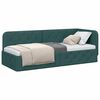 vidaXL Cadre de lit d'angle Vert foncé 80 x 200 cm tissu