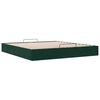 vidaXL Cadre de lit ottoman sans matelas vert fonc&eacute; 200x200 cm velours
