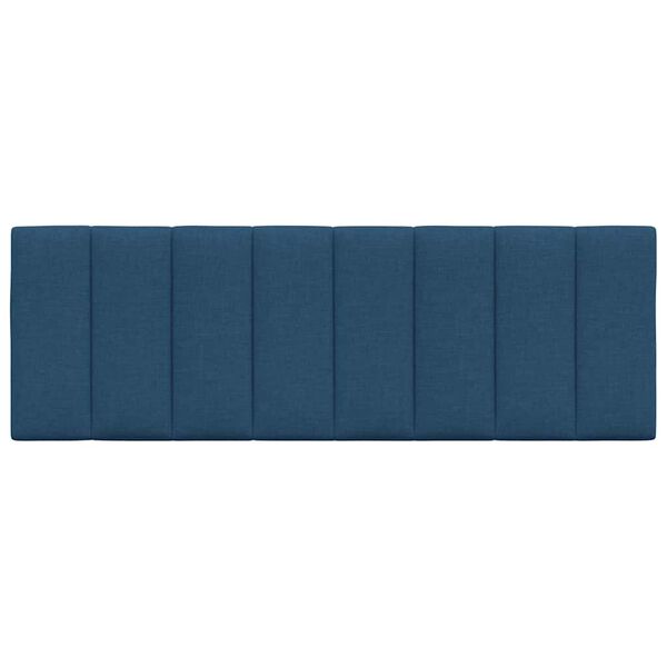 vidaXL Coussin de t&ecirc;te de lit Hanko bleu 140 cm tissu