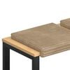 vidaXL Coussin de banc 4 pc Velours c&ocirc;tel&eacute; en peluche Taupe