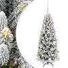 vidaXL Sapin de No&euml;l artificiel avec 150 LED avec support Blanc 120 cm