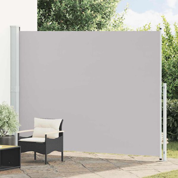 vidaXL Auvent lat&eacute;ral r&eacute;tractable de patio 220x300 cm Gris