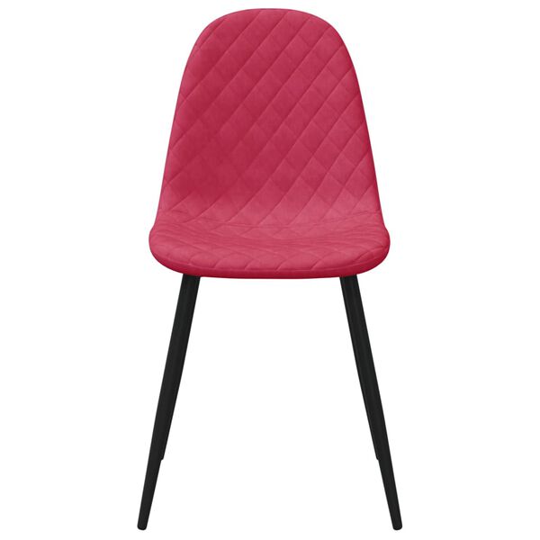 vidaXL Chaises &agrave; manger lot de 6 rouge bordeaux velours