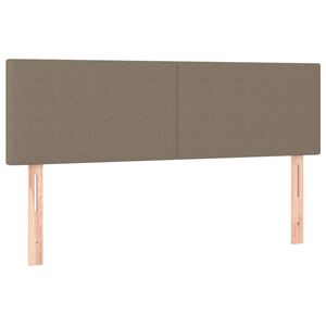 vidaXL T&ecirc;tes de lit Taupe 144x5x78/88 cm Tissu