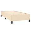 vidaXL Sommier &agrave; lattes de lit avec matelas Cr&egrave;me 100x200 cm Tissu