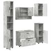 vidaXL Ensemble de mobilier de salle de bain 5 pcs Gris b&eacute;ton