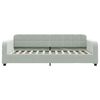 vidaXL Lit de repos sans matelas gris clair 90x200 cm velours