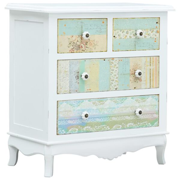 vidaXL Buffet avec 4 tiroirs Blanc 65,5x35x68 cm MDF