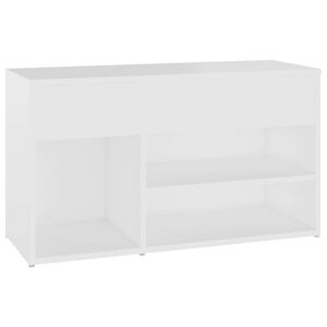 vidaXL Banc &agrave; chaussures Blanc 80x30x45 cm Bois d&rsquo;ing&eacute;nierie